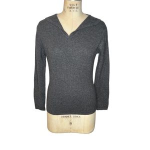 Central Park West M grey sailor collar cashmere sweater